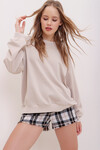 Crew Neck Oversize Basic Sweatshirt