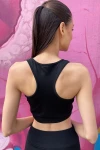 Halter Crop Ve Uzun Tayt Likralı Sporcu Takım