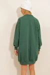 Bisiklet Yaka Oversize Sweatshirt Elbise