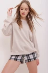 Crew Neck Oversize Basic Sweatshirt