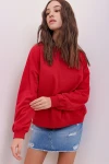 Bisiklet Yaka Oversize Basic Sweatshirt